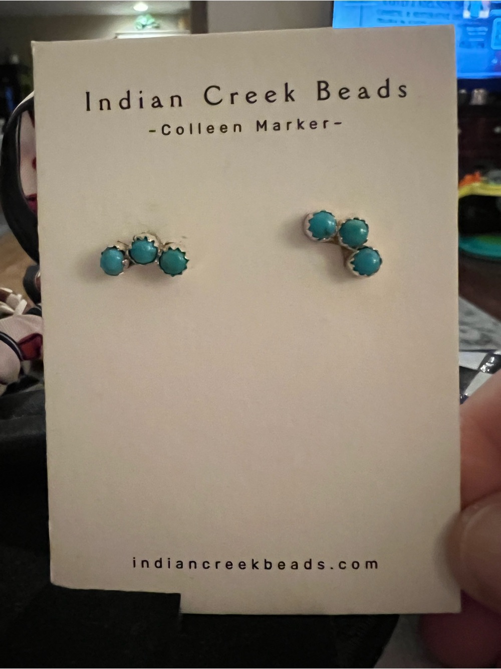 Turquoise Cluster Stud Earrings (Janice Spencer)